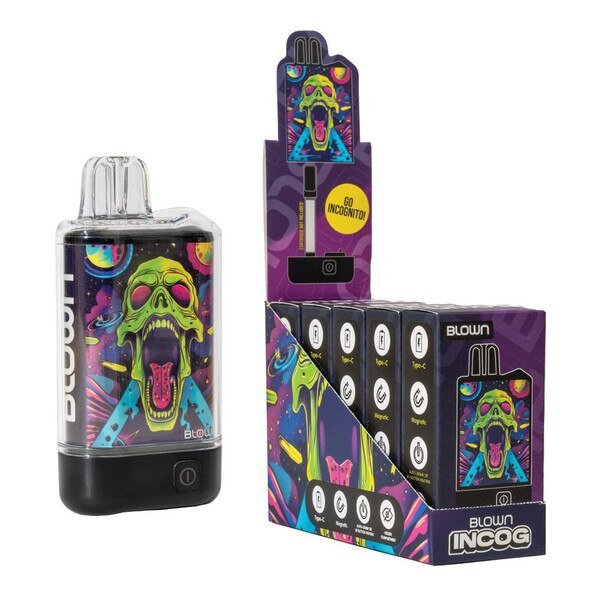 incognito vape battery Blown Incog Cartridge - Cosmically Devoured adjustable nicotine vape Flavours:Watermelon Brazz Ice Banana Ice Disposable Vape